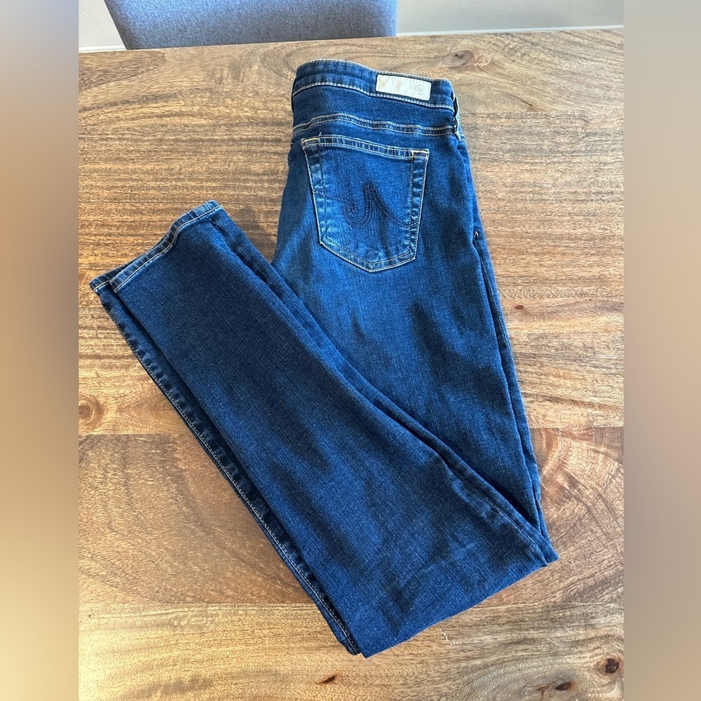 Ag Adriano Goldschmied Womens Stilt Cigarette Leg Jeans Slim Fit Blue Size 28R